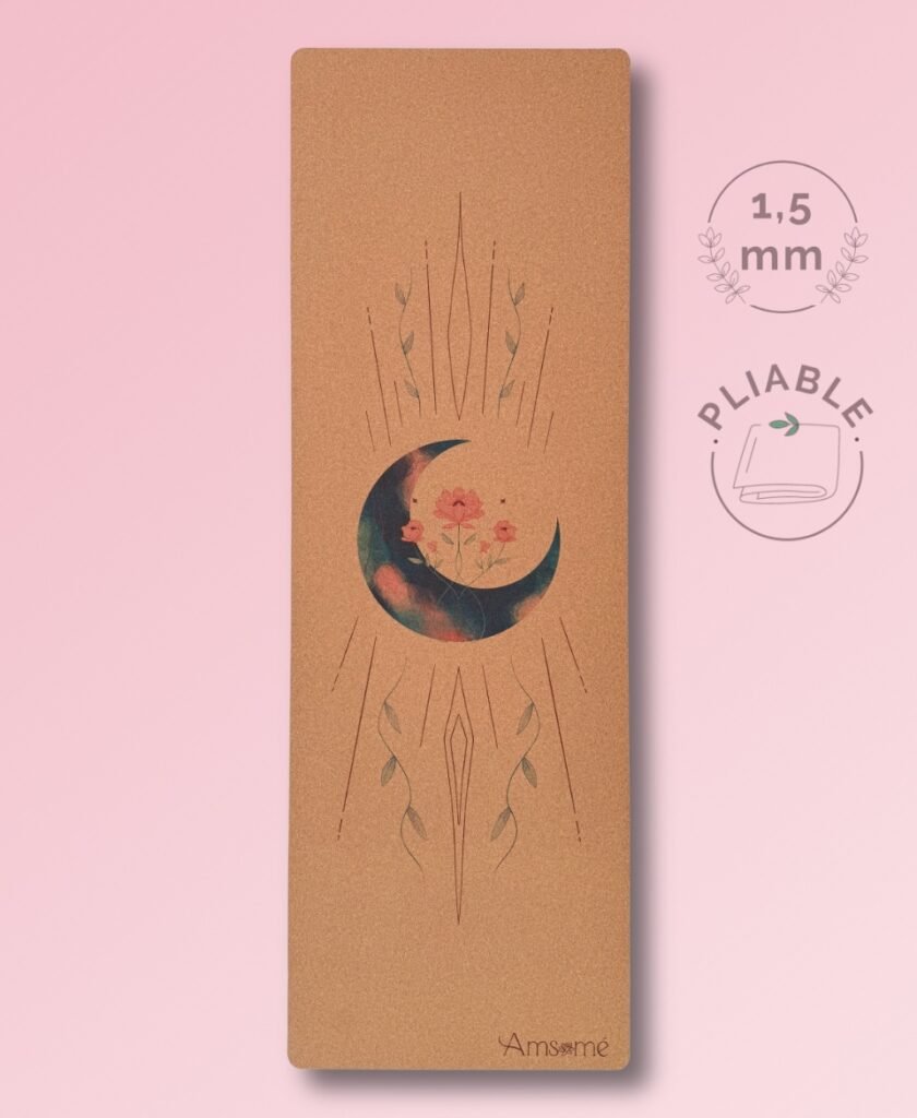 Tapis de yoga de voyage - Lune céleste