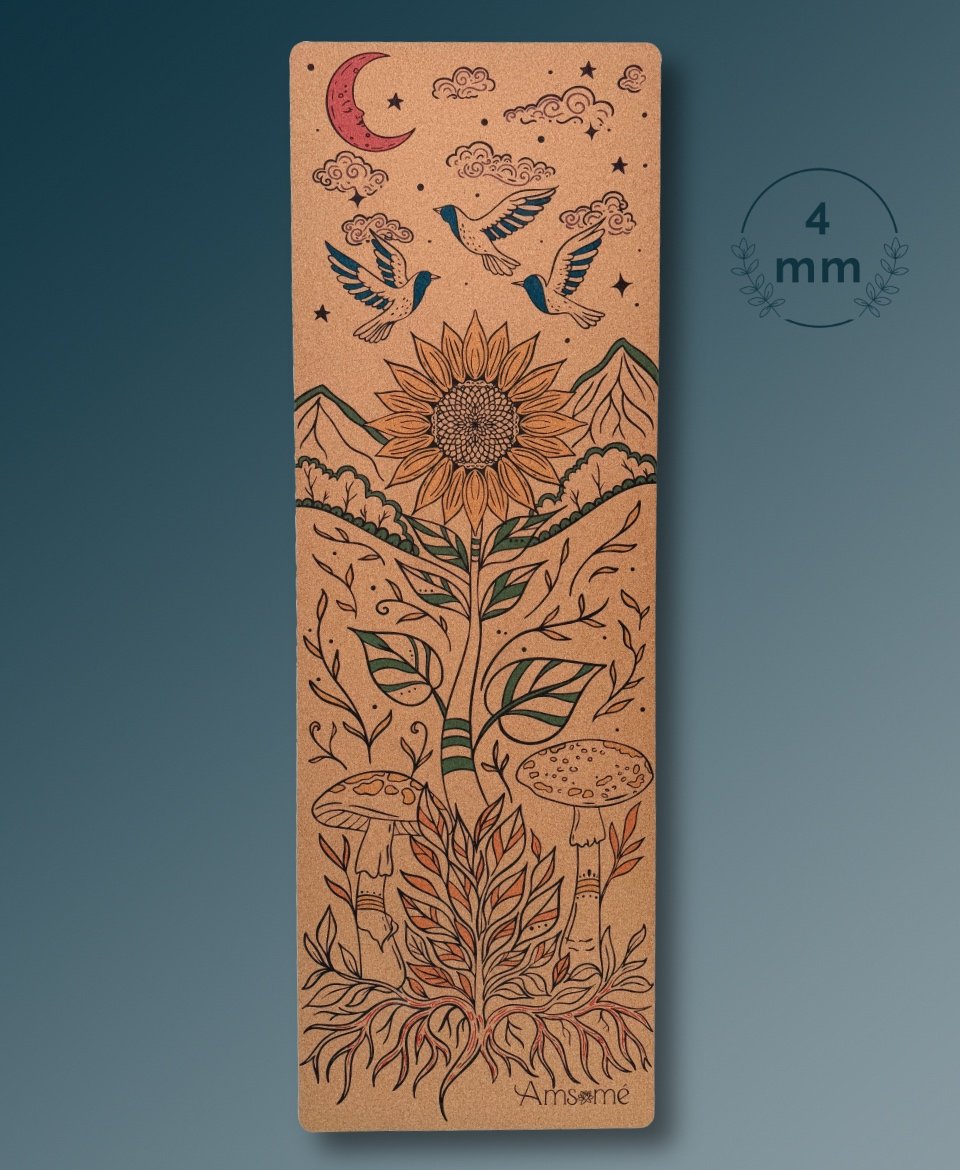 Tapis de yoga 7 chakras par Amsome, antiderapant et écoresponsable