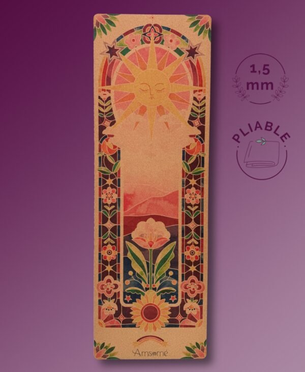 Tapis de yoga de voyage Salutation au soleil par Amsome - ecoresponsable et pliable