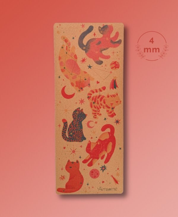 Tapis de yoga enfant - Chats galactiques