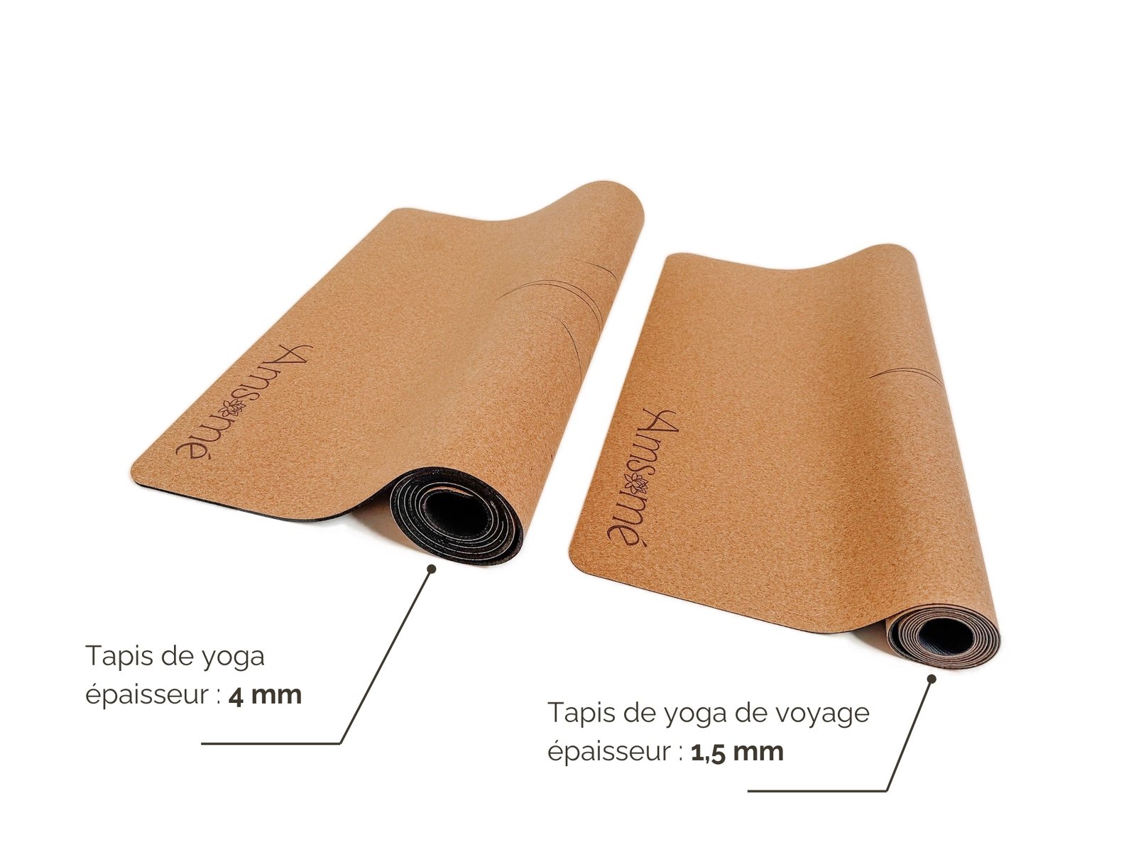Comparaison tapis de yoga 4 mm et 1,5 mm
