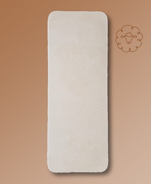 Tapis de méditation DOUCEUR Laine par Amsome - fond cafe - 100% merinos