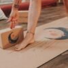 Tapis de yoga et brique Lune céleste par Amsome en liège naturel antidérapant