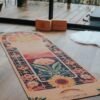 Tapis de yoga et brique Salutation au soleil par Amsome en liège antidérapant