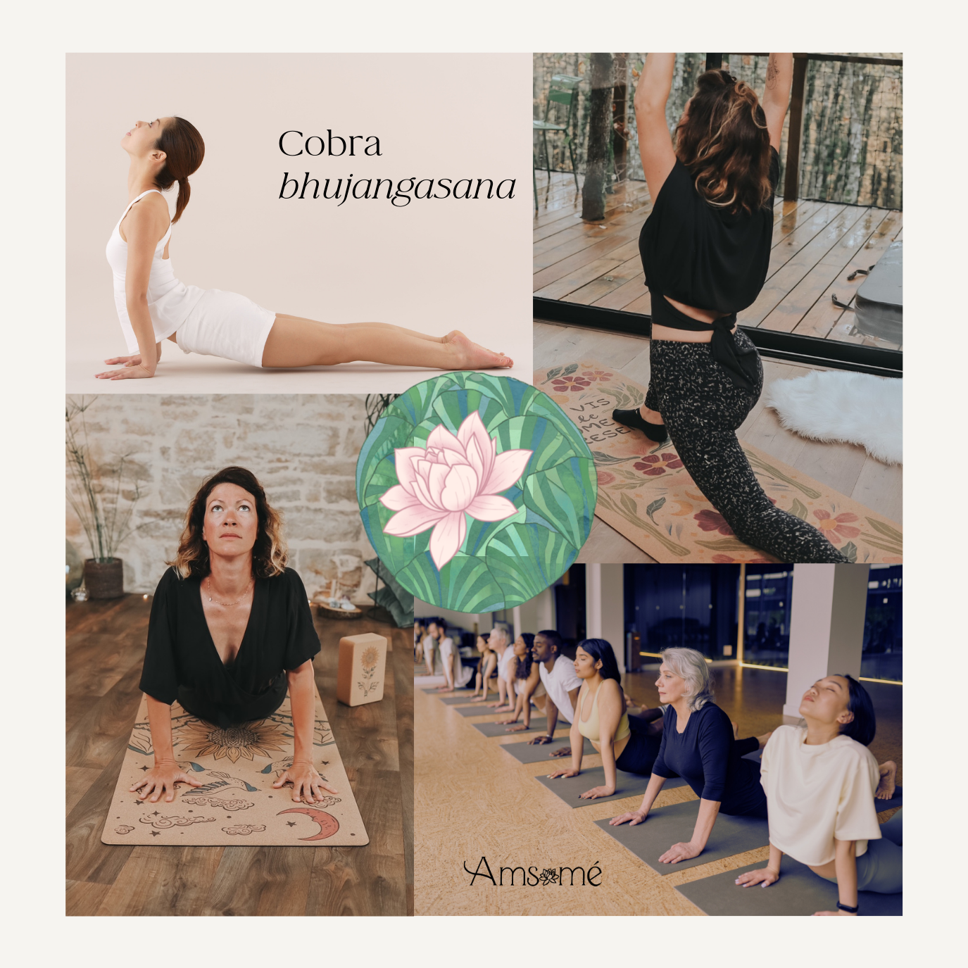 Posture du cobra dans la salutation au soleil