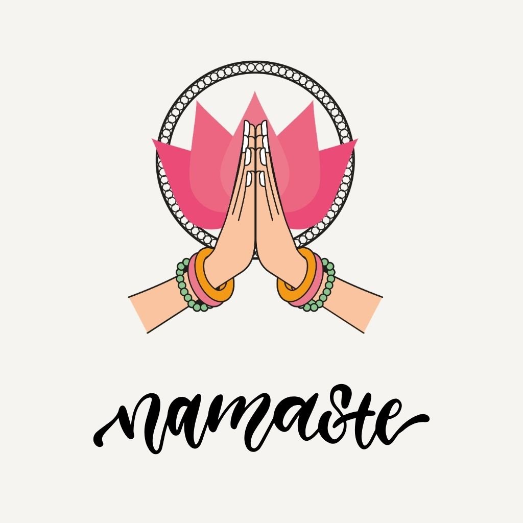 illustration geste namaste mains jointes anjali mudra yoga