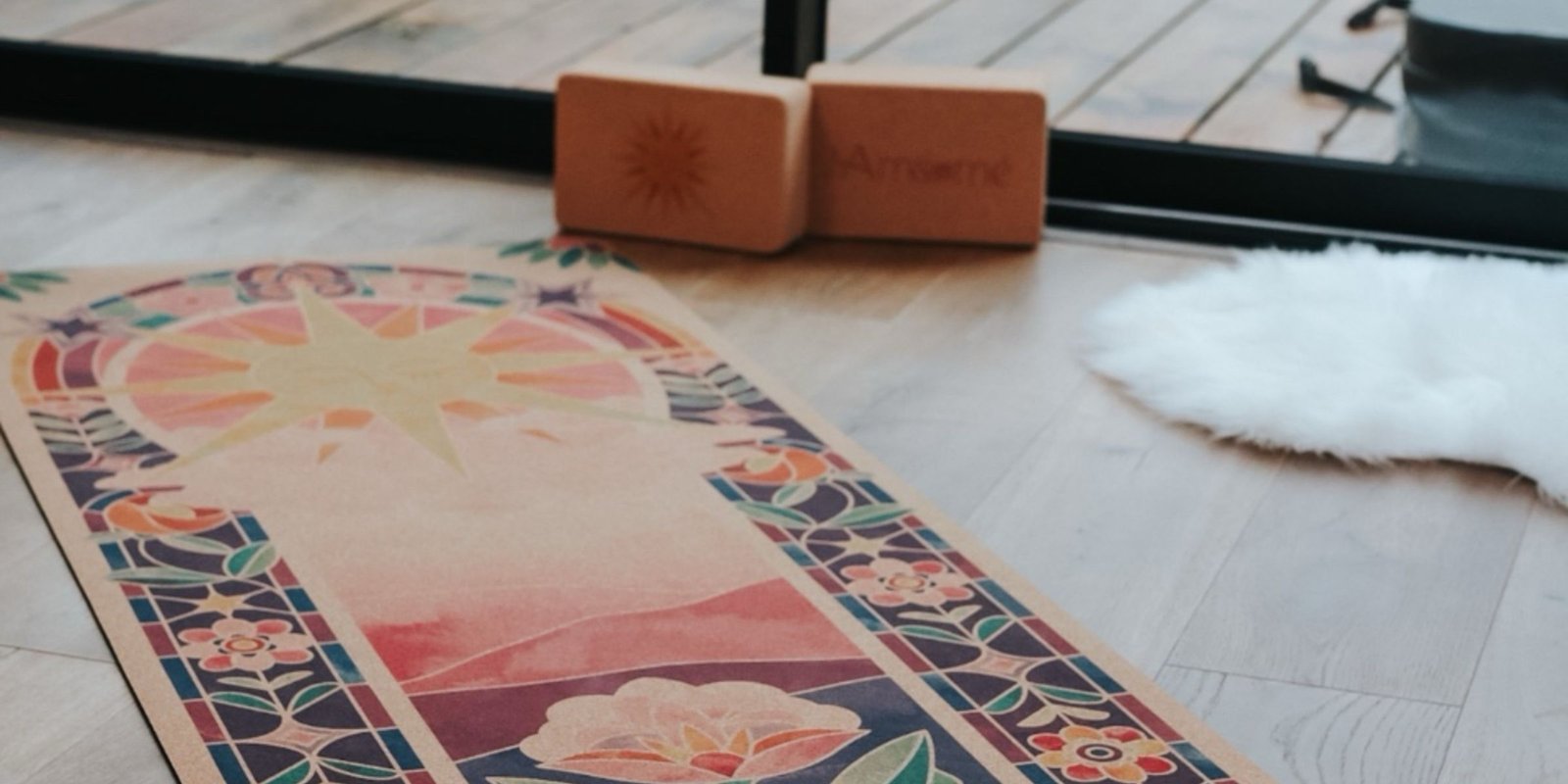 Tapis de yoga Amsomé inspiré de la salutation au soleil